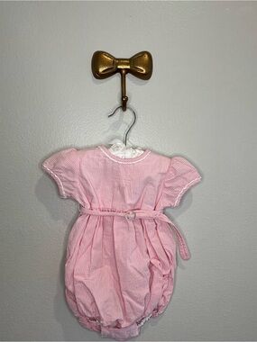 Alice Kathleen & Company Pink Gingham Bubble One-Piece Bubble